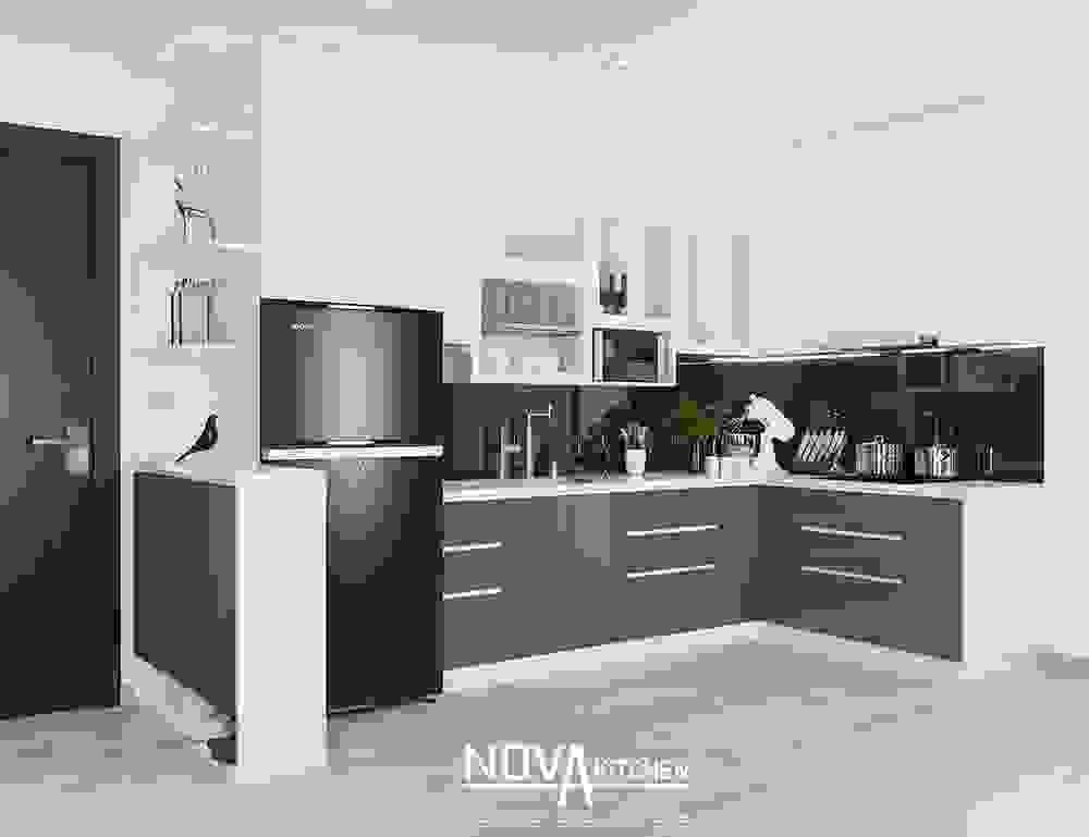 Tủ bếp Black White 8