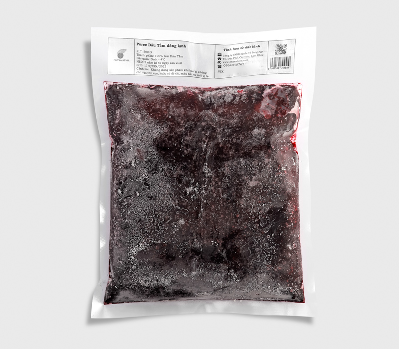 Puree dâu tằm đông lạnh -Puree Frozen Mulberry 500g