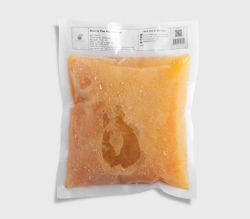Nước ép Tầm Bóp Nam Mỹ đông lạnh - Frozen Golden Berry Juice Túi PP 500 G